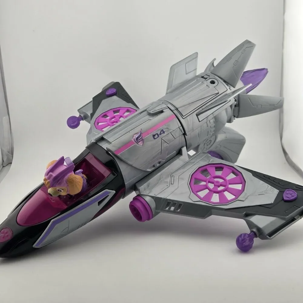 Paw Patrol The Movie Transforming Rescue Jet with Skye Mighty Pups Action Figure